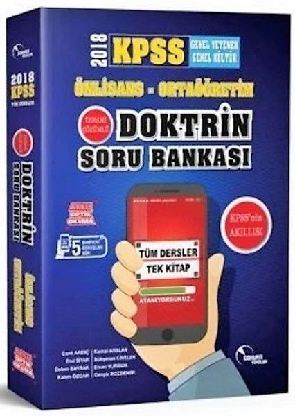 Doktrin 2018 KPSS Ön Lisans Ortaöğretim GY-GK Doktrin Tek Kitap Tamamı Çözümlü Soru Bankası