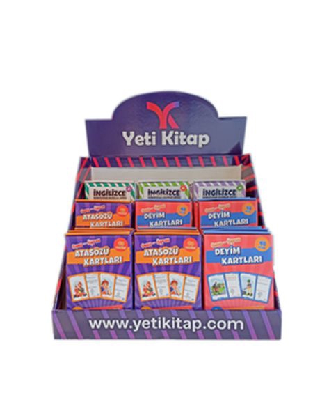 Yeti Eğitim Kartları Standı  (27 Kutu Kart )