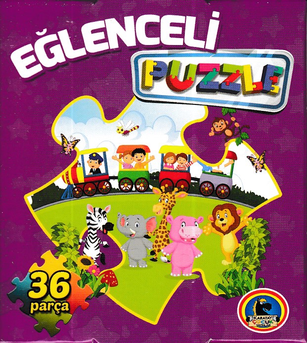 Eğlenceli Puzzle (36 parça) Mor Kutu