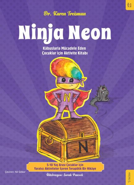 Ninja Neon Kâbuslarla Mücadele Eden Çocuklar için Aktivite Kitabı