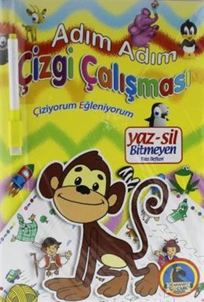 Yaz-Sil Çizgi Çalışması Bitmeyen Yazı Defteri