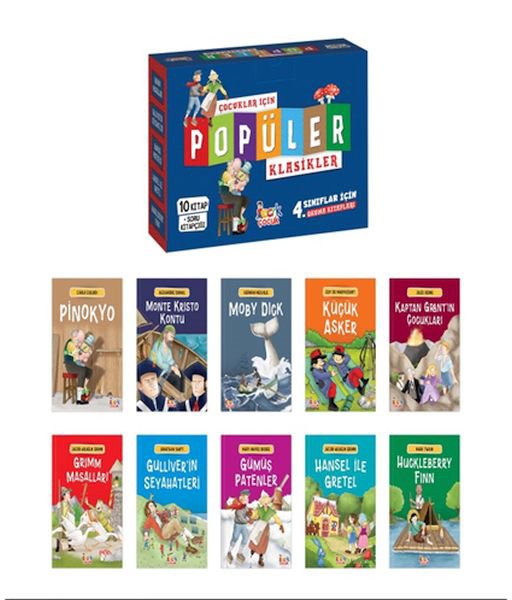 Çocuklar İçin Popüler Klasikler– (10 Kitap+Soru Kitapçığı)