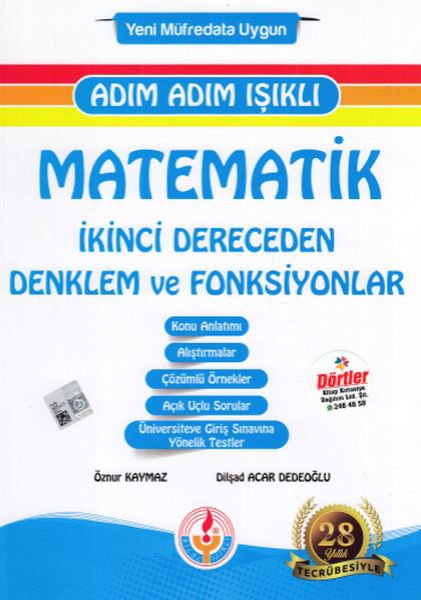Bilal Işıklı Matematik İkinci Dereceden Denklem ve Fonksiyonlar Adım Adım Işıklı (Yeni)