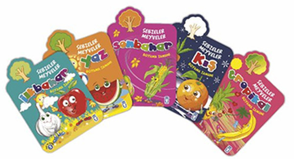 Boyama Zamanı - Sebzeler Meyveler Seti - 6 Kitap Takım