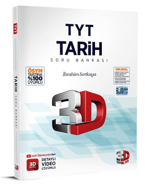 3D Yayınları  TYT Tarih Tamamı Video Çözümlü Soru Bankası