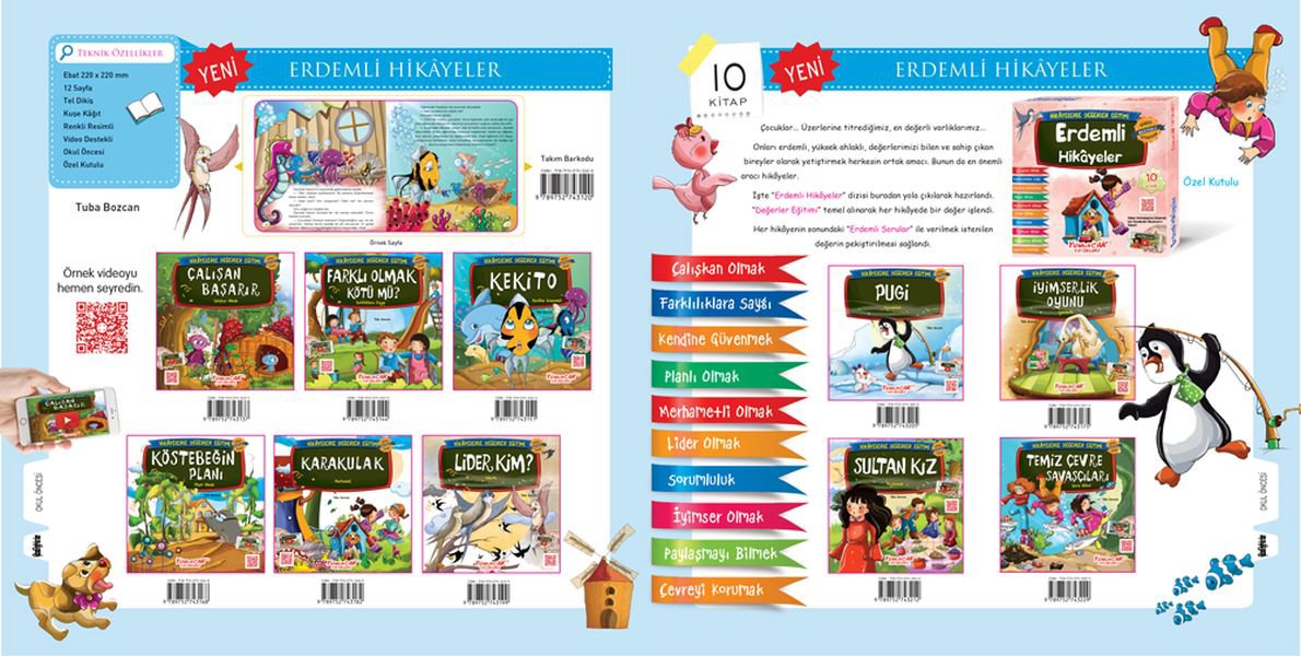 Erdemli Hikayeler Seti (10 Kitap Takım)