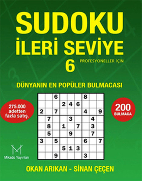 Sudoku İleri Seviye 6  Profesyoneller İçin