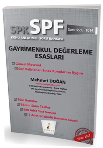 SPK-SPF Gayrimenkul Değerleme Esasları Konu Anlatımlı Soru Bankası