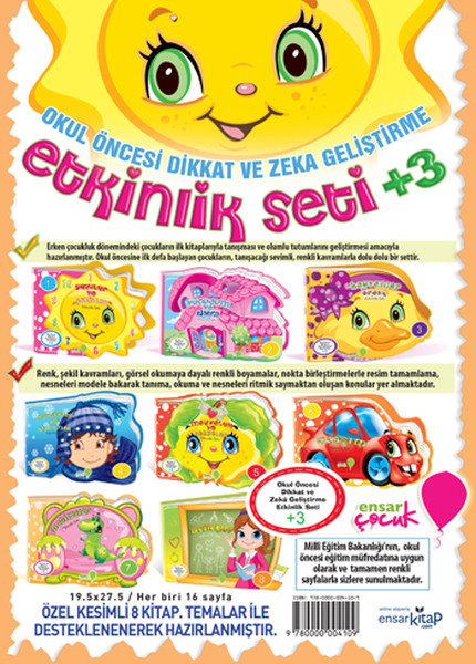Okul Öncesi Dikkat ve Zeka Geliştirme Etkinlik Seti +3 (8 Kitap Takım)