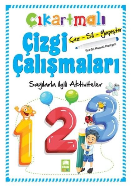 Çıkartmalı Çizgi Çalışmaları-Sayılarla ilgili Aktiviteler
