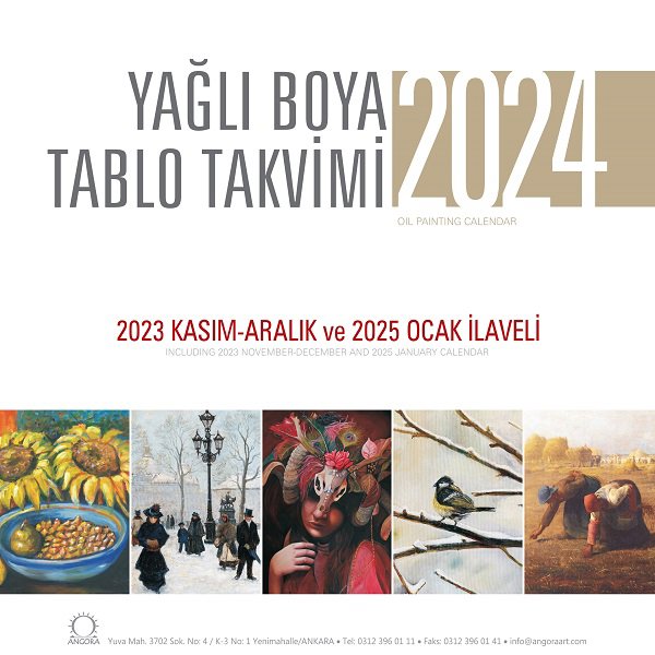 Yağlı Boya Tablo Takvimi 2024 Duvar Takvimi
