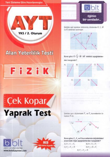 Bulut YKS AYT Fizik Yaprak Test 2. Oturum (Yeni)