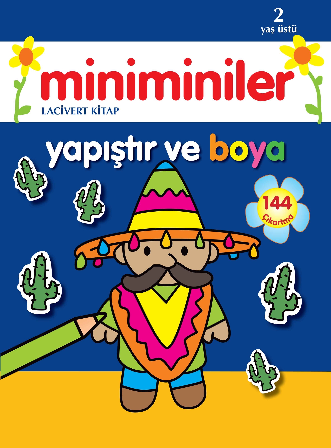 Miniminiler Yapıştır ve Boya (Lacivert Kitap)