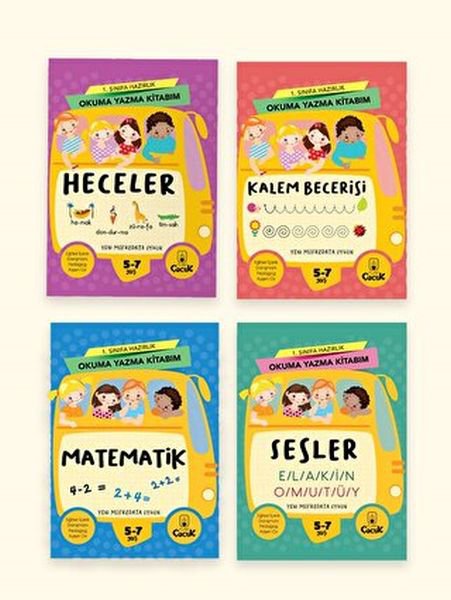 1. Sınıfa Hazırlık Okuma Yazma Kitabım (4 Kitap Set)