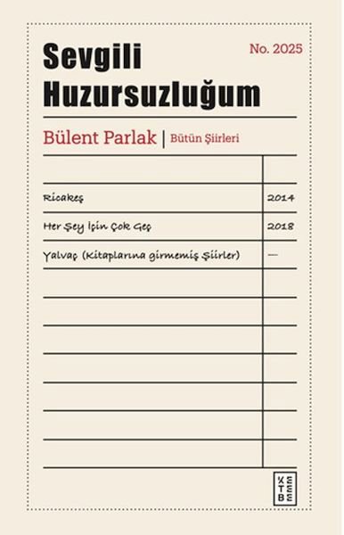 Sevgili Huzursuzluğum (Ciltli)