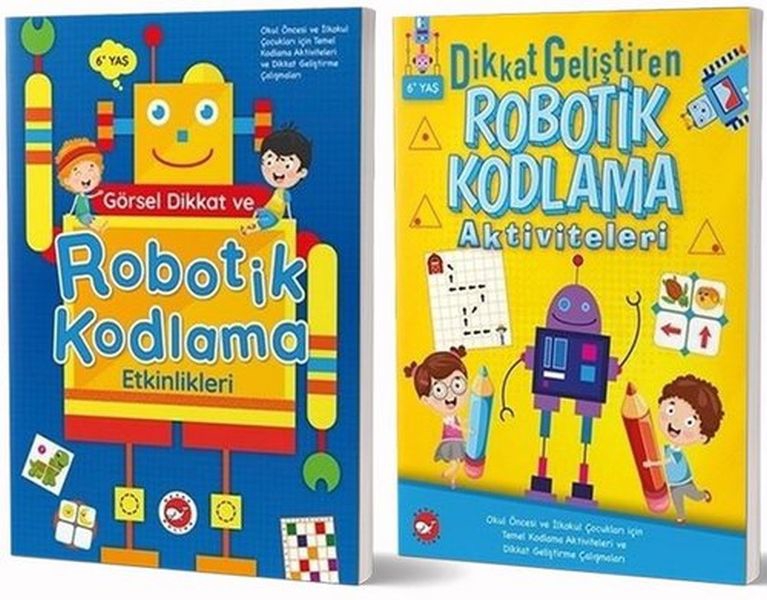 6+ Yaş İçin Temel Kodlama Aktiviteleri Seti - 2 Kitap Takım