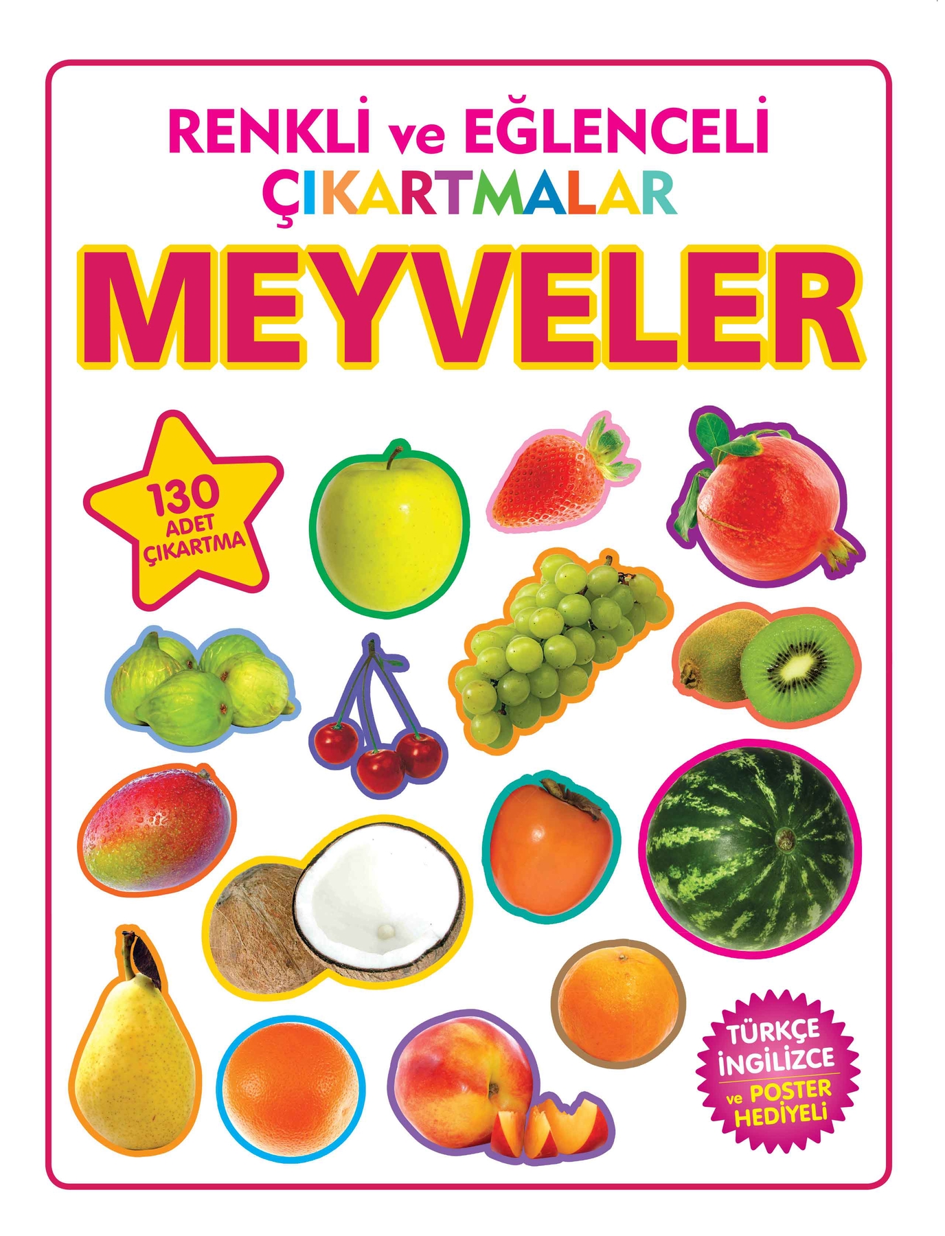 Renkli ve Eğlenceli Çıkartmalar Meyveler