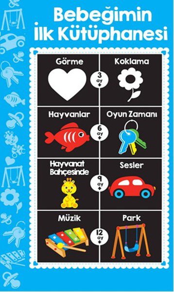 Bebeğimin İlk Kütüphanesi Mavi (8 Kitap)