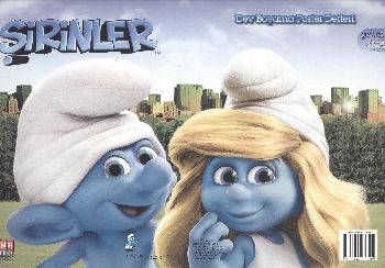 Şirinler Dev Boyamalı Poster Defteri