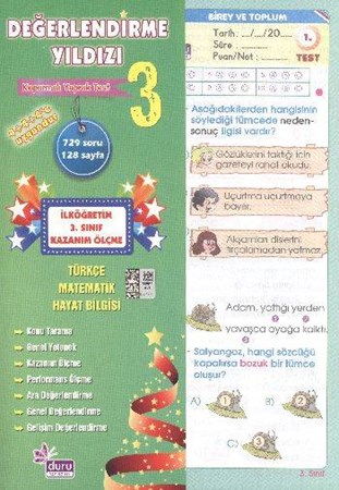 3. Sınıf Değerlendirme Yıldız Yaprak Test