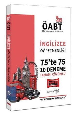 Yargı Yayınları 2021 Öabt İngilizce Öğretmenliği 75’Te 75 Tamamı Çözümlü 10 Deneme Sınavı