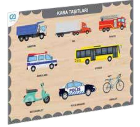 Ahşap Kara Taşıtları Eğitici Set