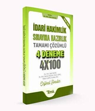 Temsil Yayınları İdari Hakimlik 4 Deneme Çözümlü