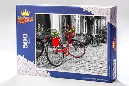 Taşıt Serisi Kırmızı Bisiklet 500 Parça Puzzle Tt04 D