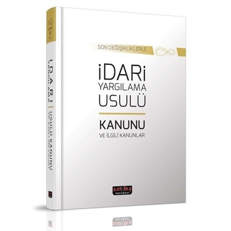 İdari Yargılama Usulü Kanunu Ve İlgili Kanunlar (Karton Kapak) - Savaş Yayınları Kanun Metinleri Mart 2020