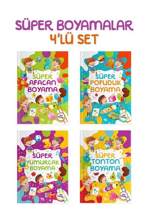 Süper Boyamalar – 4 Kitaplık Set