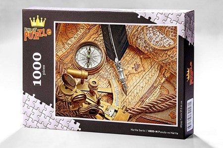 Harita Serisi Pusula Ve Harita 1000 Parça Puzzle Hr05 M