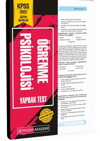 KPSS Eğitim Bilimleri Öğrenme Psikolojisi Yaprak Test