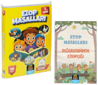 1. Sınıf Okuma Seti Ezop Masalları 10 Kitap + Değerlendirme Kitapçığı İlaveli