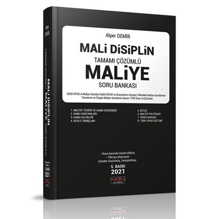 Mali Disiplin Tamamı Çözümlü Maliye Soru Bankası - 2021