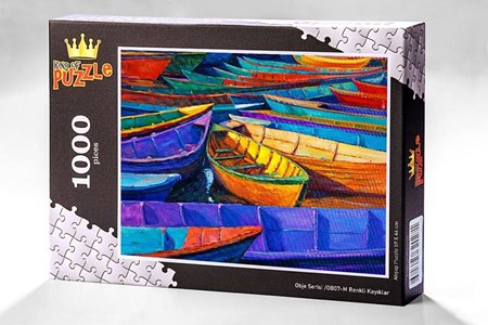 Obje Serisi Renkli Kayıklar 1000 Parça Puzzle Ob07 M