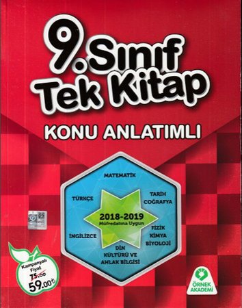 Örnek Akademi 9. Sınıf Tek Kitap Konu Anlatımlı (Yeni)