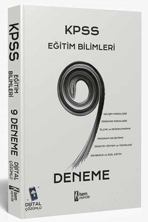 İsem Yayınları 2023 KPSS Eğitim Bilimleri 9 Deneme