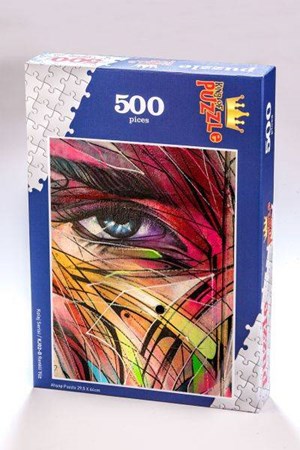 Kolaj Serisi Renkli Yüz 500 Parça Puzzle Kj02 D