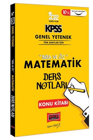 Yargı Yayınları 2022 KPSS Lisans Genel Yetenek Matematik Kısa ve Öz Ders Notları Yargı Yayınları