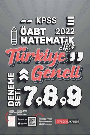 ÖABT Lise Matematik Öğretmenliği Türkiye Geneli 3 Deneme (7-8-9)