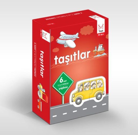 Taşıtlar (6 Adet 2 ve 3 Parçalı Yapboz)