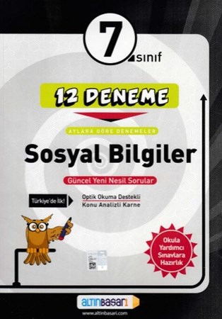 Altınbaşarı 7. Sınıf 12 Deneme Sosyal Bilgiler 22,00 Tl İadesiz