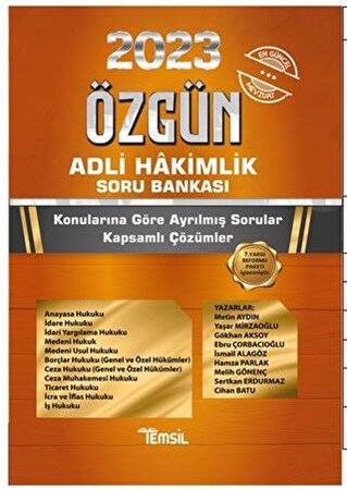 Özgün Adli Hakimlik Soru Bankası / 2023