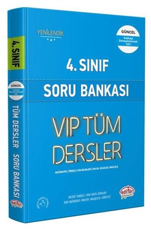 4. Sınıf VIP Tüm Dersler Soru Bankası Mavi Kitap