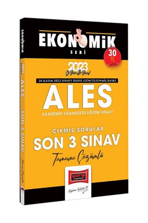 2023 ALES Tamamı Çözümlü Çıkmış Son 3 Sınav Soruları Ekonomik Seri (20 Kasım 2022 Sınavı Dahil)