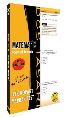 Tasarı DGS Matematik Sayısal Yetenek Yaprak Test Çek Kopart