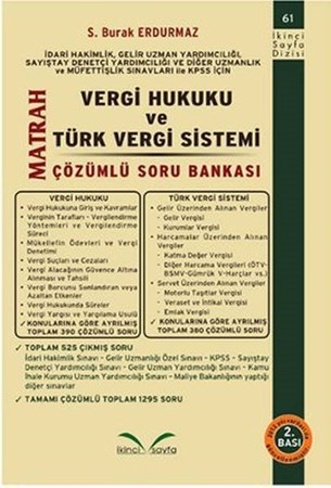 Matrah Vergi Hukuku Ve Türk Vergi Sistemi Çözümlü Soru Bankası