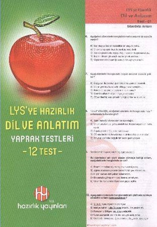 Lys'ye Hazırlık Dil Ve Anlatım Yaprak Testleri 12 Test