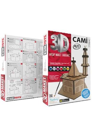 3D Ahşap Maket Cami
