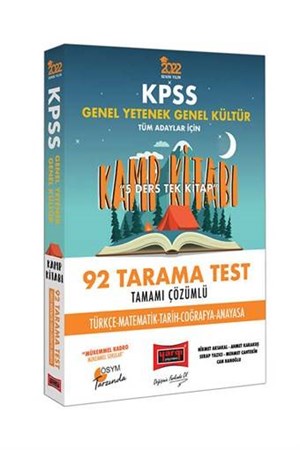 2022 KPSS GY GK 5 Ders Tek Kitap Tamamı Çözümlü 92 Tarama Test Kamp Kitabı